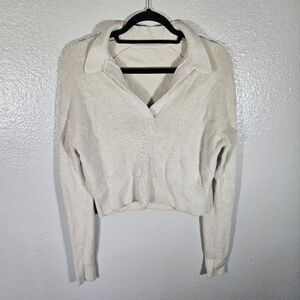 lululemon athletica Cream V-Neck Sweater